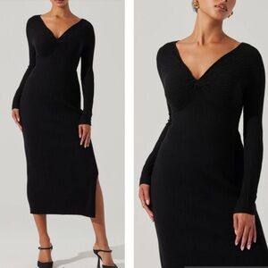 ASTR The Label Twist Front Sweater Dress